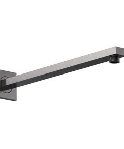 Venice Cubo 355mm Square Wall Mounted Fixed Shower Arm - Brushed Gun Metal
