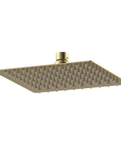 Venice Cubo Fixed Shower Head - Brushed Brass (200 x 200mm)
