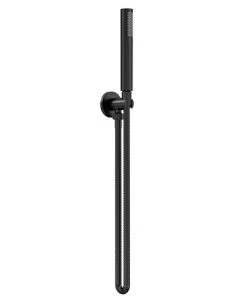 Venice Giro Round Outlet Elbow with Parking Bracket & Shower Handset - Matt Black